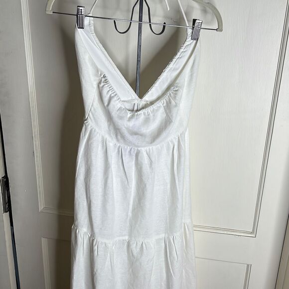 Princess Polly LINCOLN MAXI DRESS WHITE Linen Nwot Size 6 - Picture 6 of 11